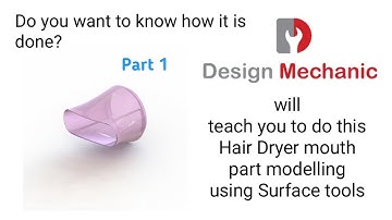 #24 How to perform Surface Modelling | Solidworks Tutorial | Hair Dryer | Part 1 | Design Mechanic