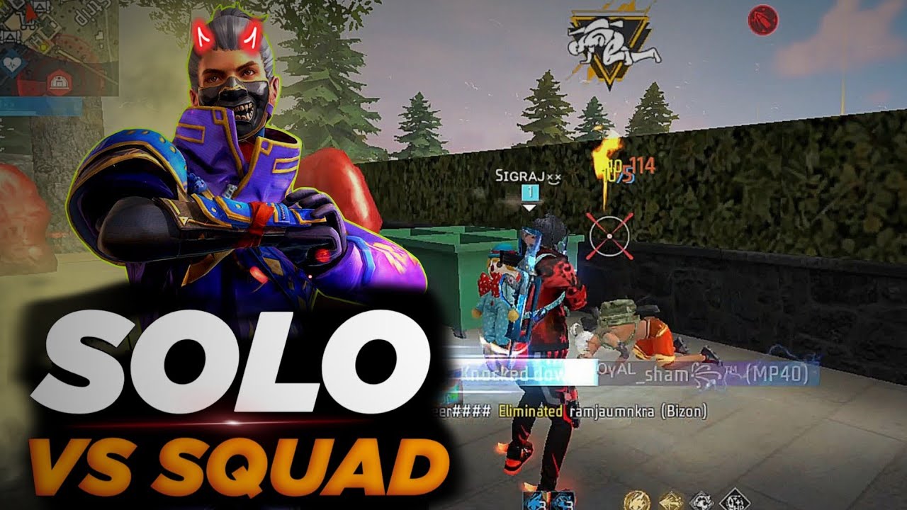 REAL Free Fire 🔥 | Solo vs Squad Full Map Rush | No Edit Gameplay - YouTube