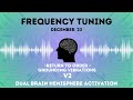Return to order  grounding vibrations v2  frequency tuning