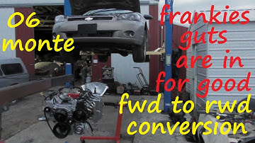 surprise engine trans axle is in paint on the 06 monte fwd to rwd conversion project frankenstien 15