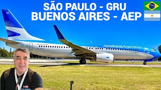 VOANDO COM AEROLINEAS ARGENTINAS ATÉ AEROPARQUE EM BUENOS AIRES 🇦🇷 - BOEING 737-800