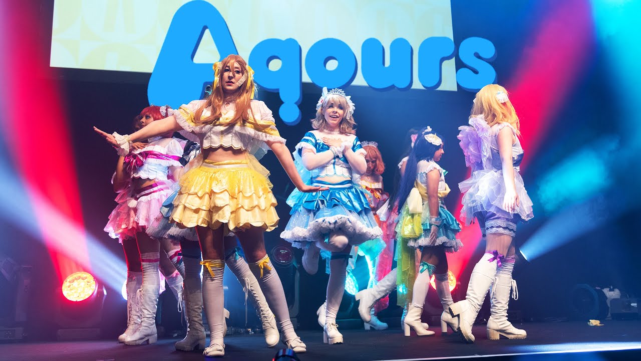 Aquarium Aqours Love Live Sunshine cosplay performance Hyper Japan 2022