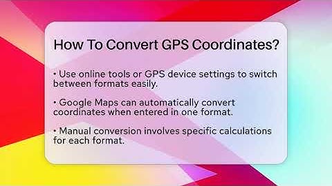 How To Convert GPS Coordinates? - Chasing Big Fish