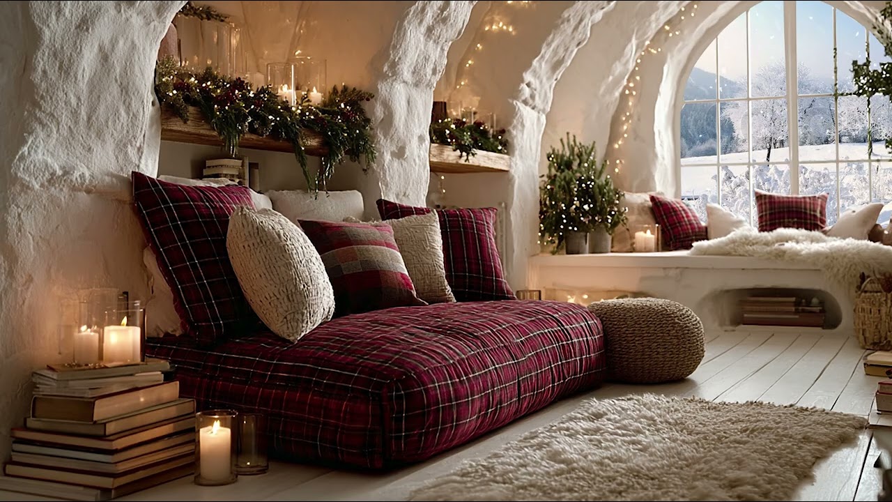 Snowfall Outside, Soft Piano Inside ❄️ Cozy Winter Night for Deep Relaxation