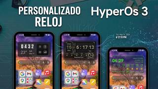 Son únicos!! Personaliza tu Widget de la Hora con estos 3 Temas HYperOs 3 en tu Xiaomi - Redmi -Poco