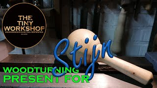 Woodturning – A present for Stijn – Wooden Rattle.