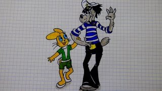 Рисую ВОЛКА И ЗАЙЦА из НУ, ПОГОДИ!/154/Draw WOLF AND HARE from NU, POGODI! Рисую ВОЛКА И ЗАЙЦА из НУ, ПОГОДИ!/154/Draw WOLF AND HARE from NU, POGODI!