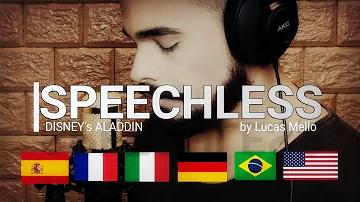 SPEECHLESS - Aladdin 🧞‍♂️- Lyric video / Multilanguage Cover  (by Lucas Mello)