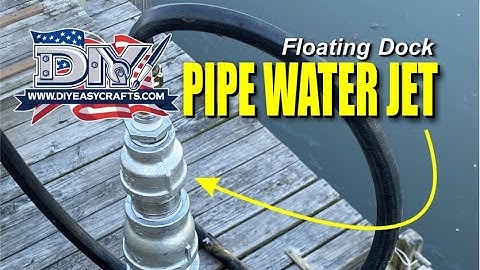 DIY Floating Dock Pipe Garden Hose Water Jet from DIYeasycrafts
