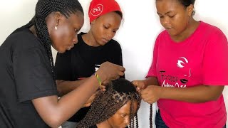 Kusuka AFROKINKY kwa NYWELE FUPI Kusuka AFROKINKY kwa NYWELE FUPI