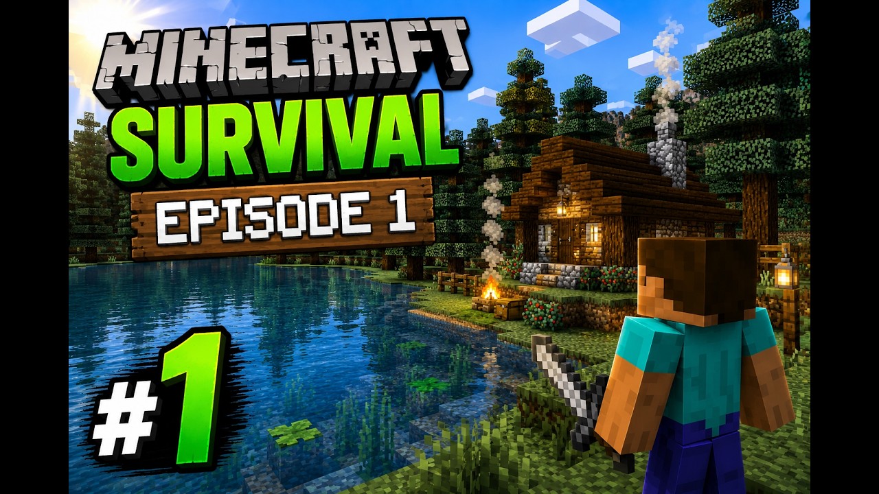 Minecraft survival play episode 1 - YouTube