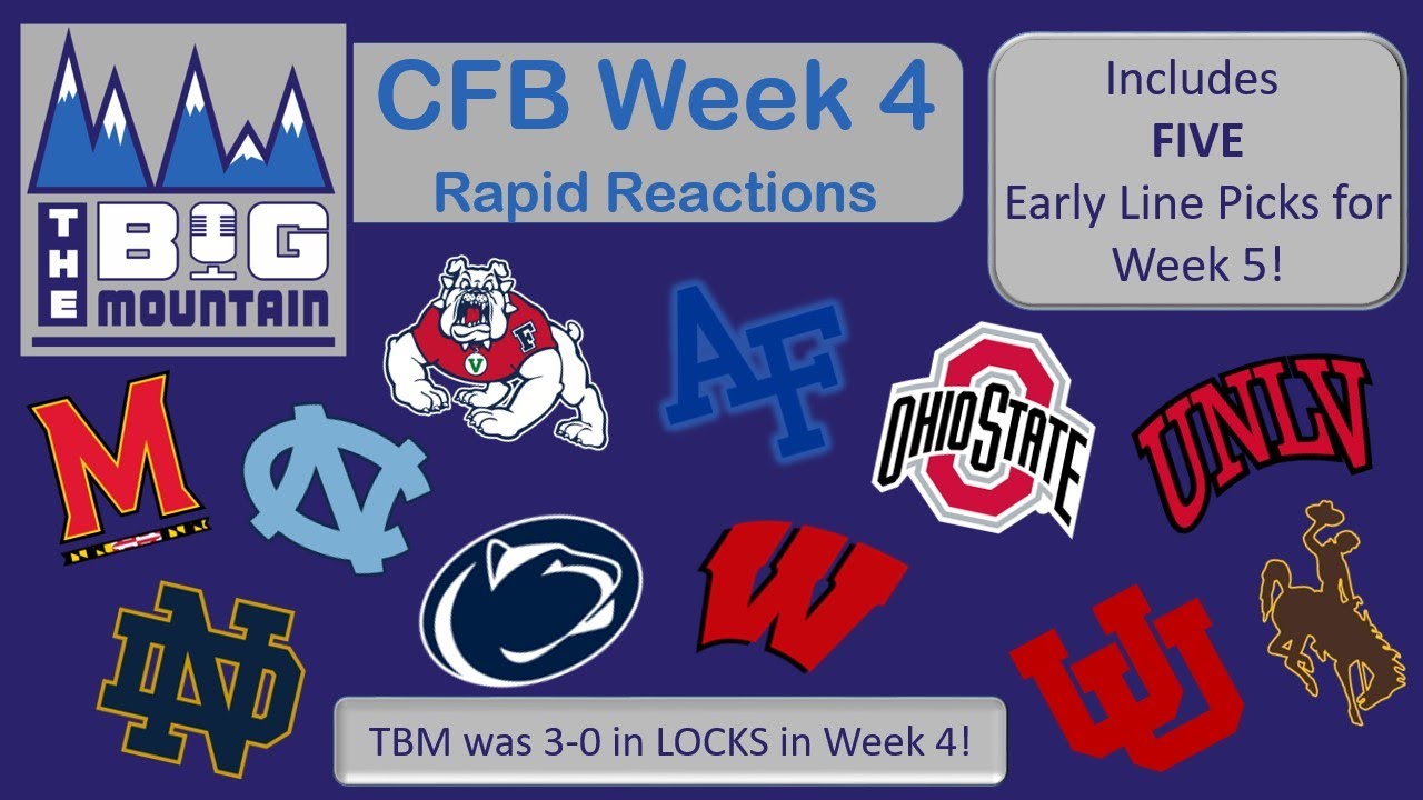 College Football Week 4 Rapid Reactions Including EARLY LINE PICKS For college-football-week-4-rapid-reactions-including-early-line-picks-for