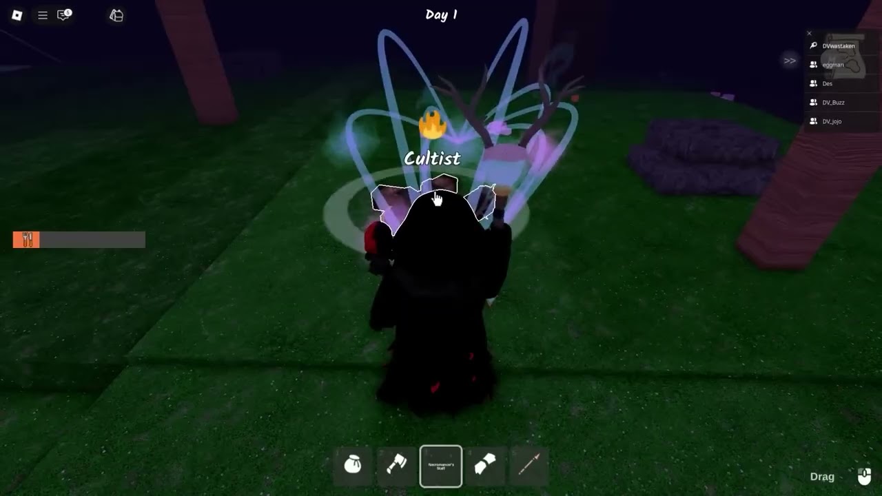 Trial I became a NECROMANCER in 99 Nights and summoned a BOSS 4