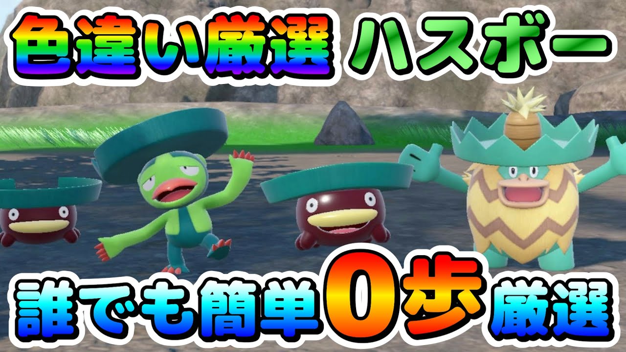 PSA8 チルット　ハスボー　色違い まとめ 色厳選】色違いハスボーの厳選オススメ場所！初心者でも簡単