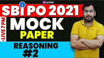 SBI PO PRELIMS 2021|| MOCK -2 | REASONING || ROHIT SIR