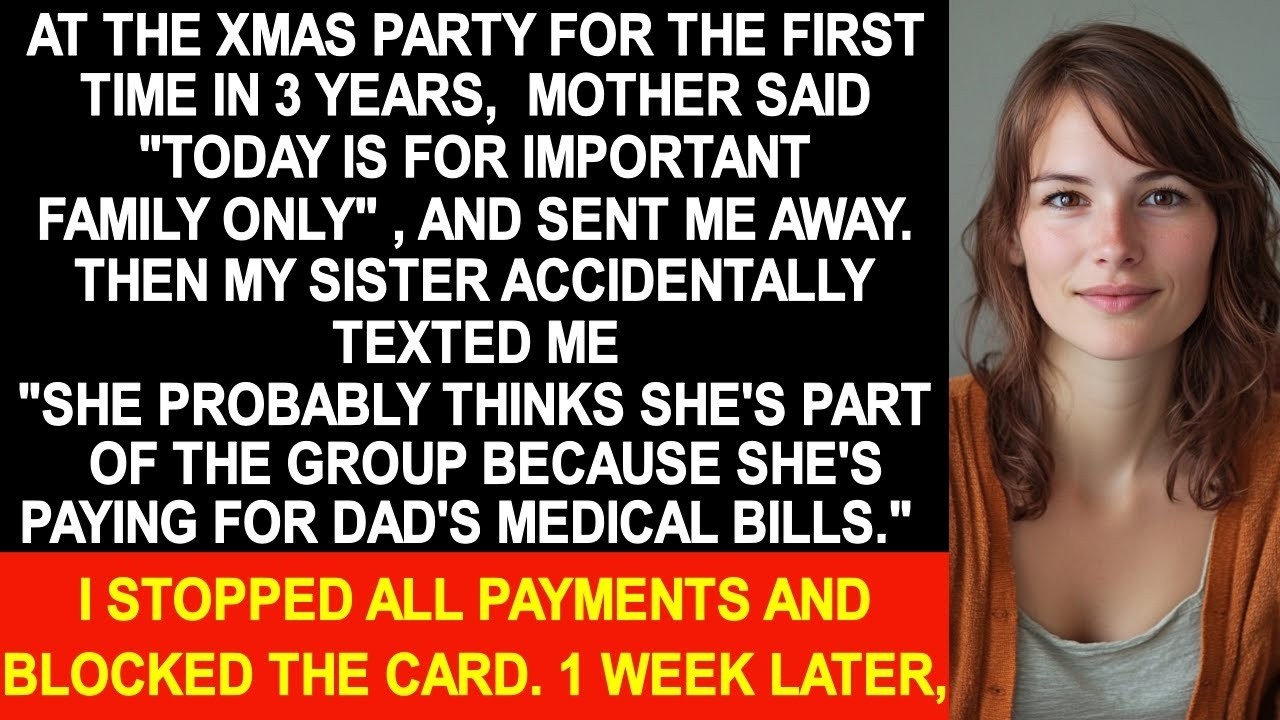 At the Christmas party, my mother told me 