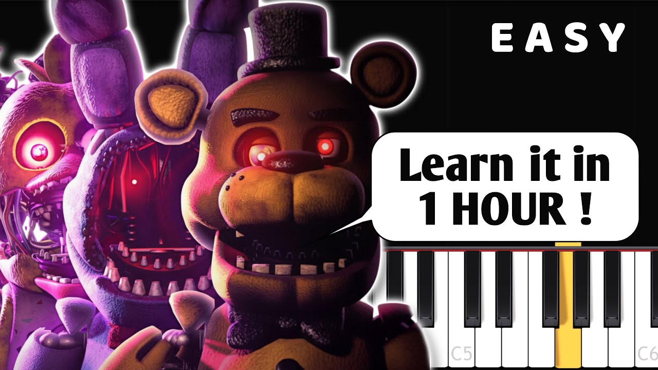 Five Nights at Freddy's 2 Movie Theme Song - EASY Piano tutorial