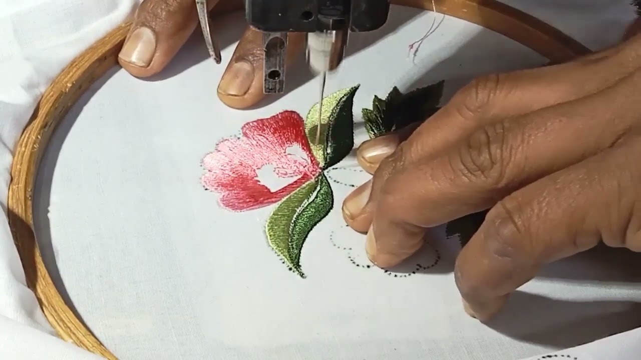 Beautiful flowers embroidery kaka embroidery machine embroidery