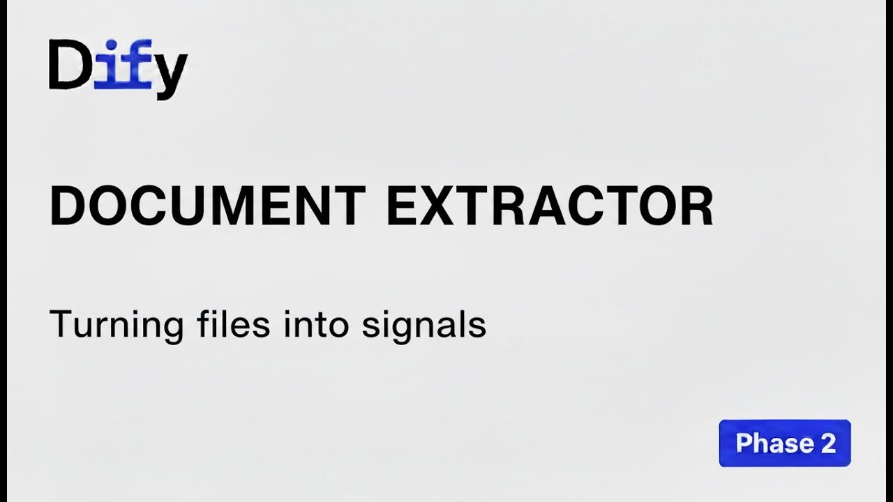 Dify Workflow – Phase 2 | Document Extractor: Processing Uploaded Files ...