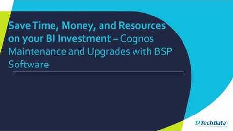 Cognos Maintenance Made Easy