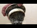 girls shower drain blocked / clogged - how much hair is there ? diy easy fix