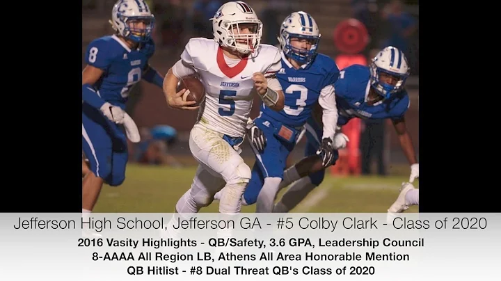 Colby Clark Highlights - QB/Safety - Class of 2020