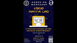 Hands-On Workshop, Atekho, Ai Tools For Language, Culture And Social Science Research