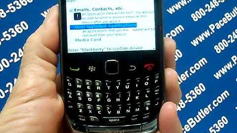 Blackberry Curve 9300 - Erase Cell Phone Info - Delete Data - Master Clear Hard Reset