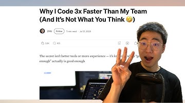 Why I Code 3x Faster Than My Team