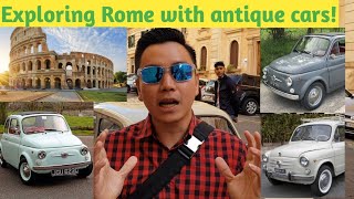 Tour naik mobil antik di Roma // Rome Travel Vlog Antique Cars