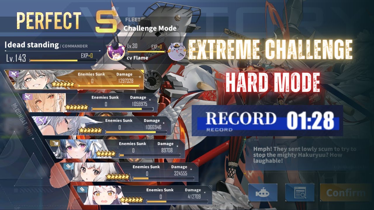 Azur Lane Extreme Challenge hard mode 