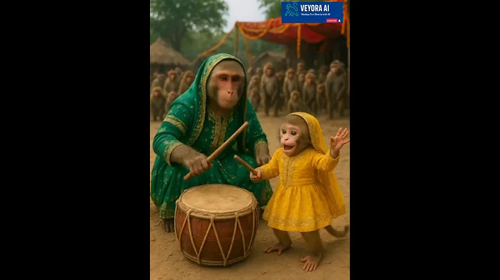 “🐒💛 Baby monkey dancing, mama on the dhol 🥁🔥 Wedding vibes gone wild!” #monkey #shorts #cute #funny