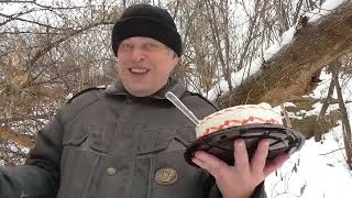 Праздную 8000 Подписчиков!!! Праздную!!!! Кушаю Торт В Зимнему Лесу!!! Вкусный Торт