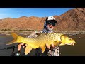 Catching yellowfish and barble in the Orange river! Camping remotely! River rafting down the river.