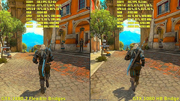GTX 1080 SLI HB Bridge Vs 2 Flexible Bridges 4K The Witcher 3 Frame Rate Comparison