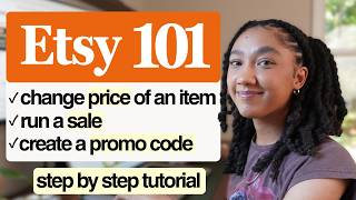 how to run a sale, create a promo code, & change your prices on Etsy #etsytips