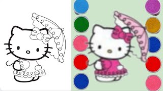 Coloring Hello Kitty Rainbow Swirls Coloring Page Ohuhu Art Markers uauuu😱