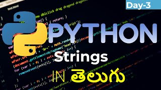 Python-Mastering Strings in Python: Beginner to Pro Guide #python #coding #pythonprogramming#telugu