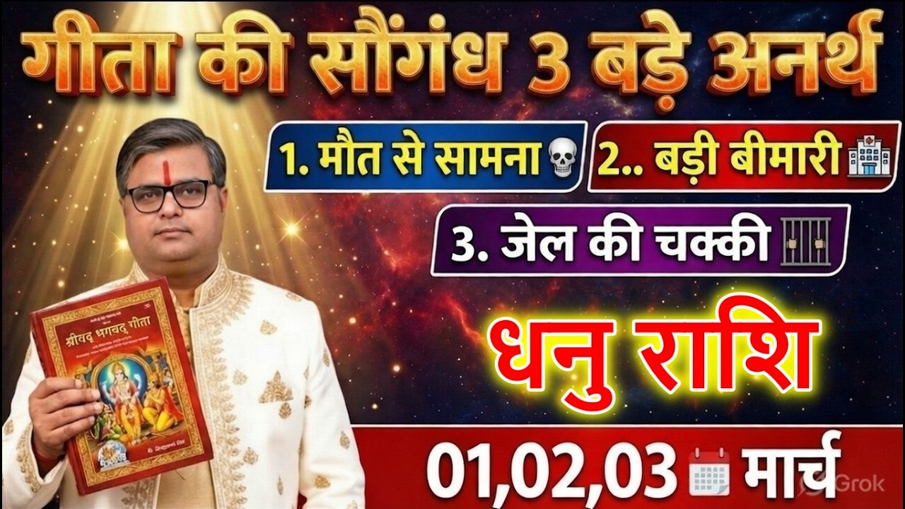 धनु राशि 01 मार्च गीता की सौगंध मार्च में 3 बड़े अनर्थ होंगे सावधान@dhanujyotish9368
