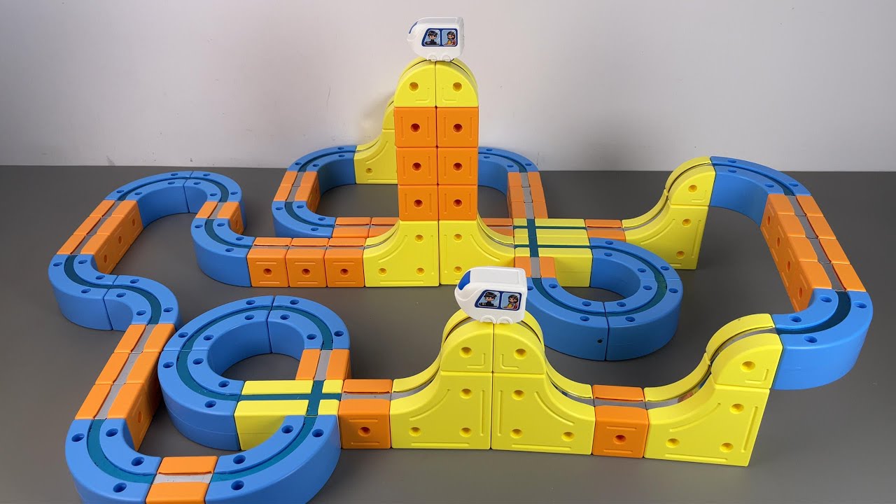 14 minute ASMR Toy Unboxing:Assembling a Magical Magnetic Train Track Building Block Toy |Toy Review