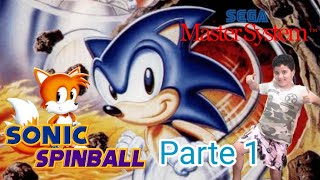 Jogando Sonic Spinball Master System Prate 1