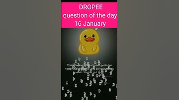 Dropee question of the day code 16 January | Dropped question of the day code | @CryptoTechSunil
