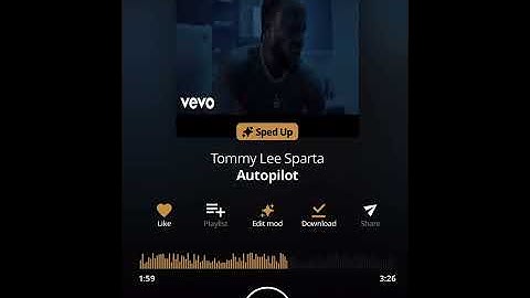 Tommy Lee Sparta-Autopilot(Official Audiomack Sped-Up Audio)