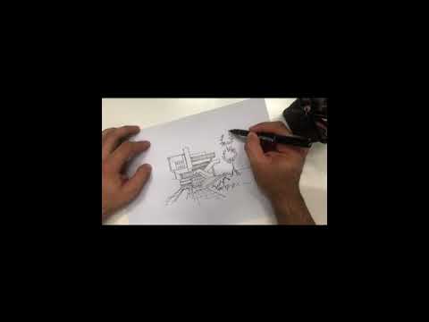 HOW TO DRAW A ONE POINT PERSPECTIVE BUILDING ARCHITECTURAL SKETCH LIFE AND SKETCH اسکیس معماری 