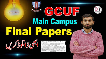 Main Campus Final Papers Semester 4,6,8 GCUF  | GCUF Final Question Papers