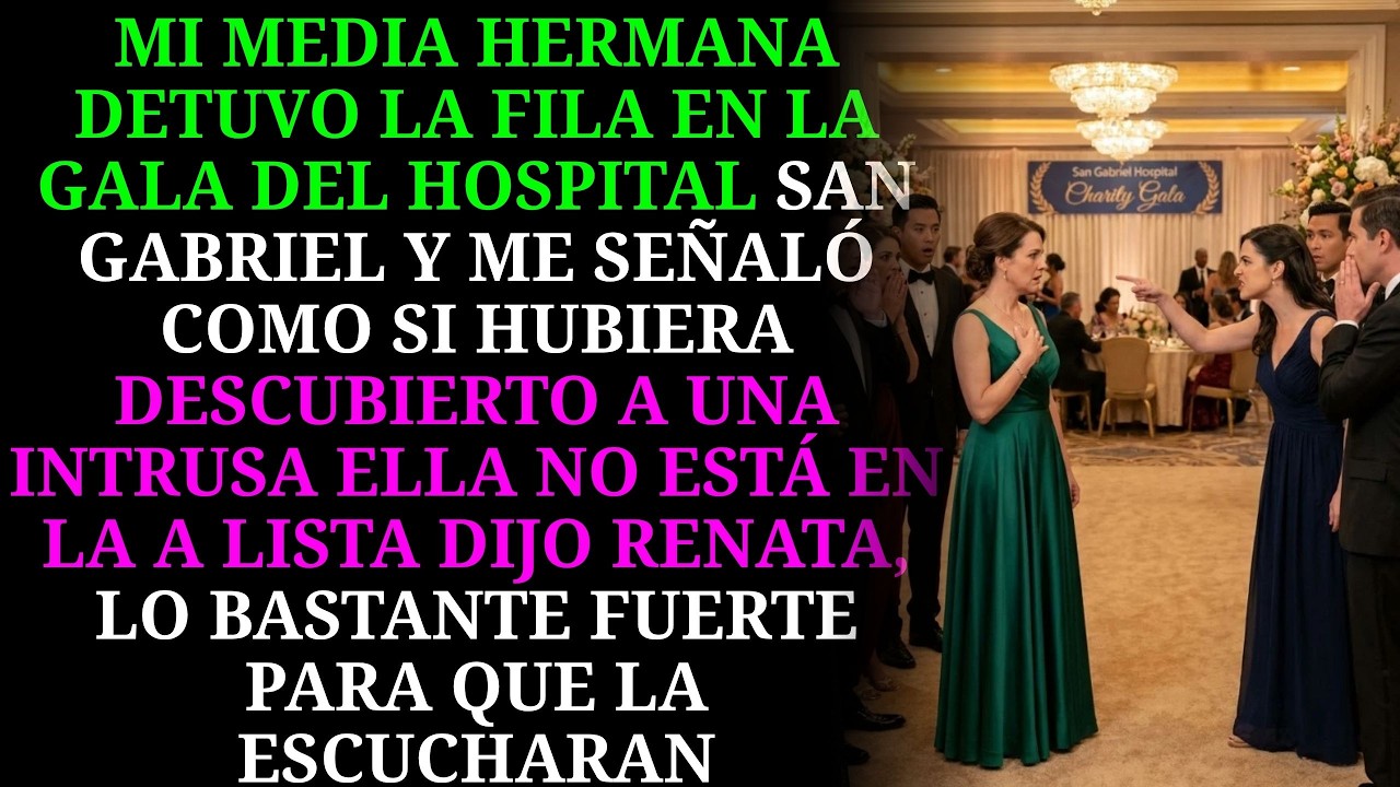 Renata detuvo la fila en la gala y me señaló como si hubiera descubierto a una intrusa. "Ella no está en la lista. Limpia mi casa. Enséñales tus manos, cariño." Antes de que pudiera apartarme, me...