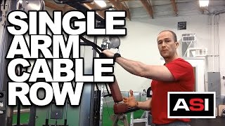one arm high cable row