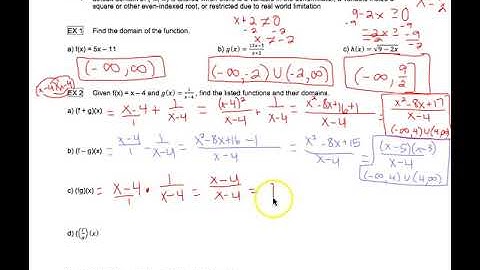 MATH 150: 1.7 Combinations of Functions