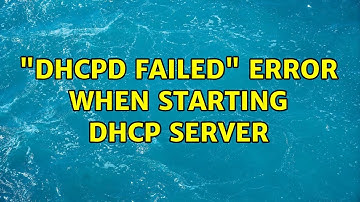 "dhcpd failed" error when starting DHCP server (2 Solutions!!)