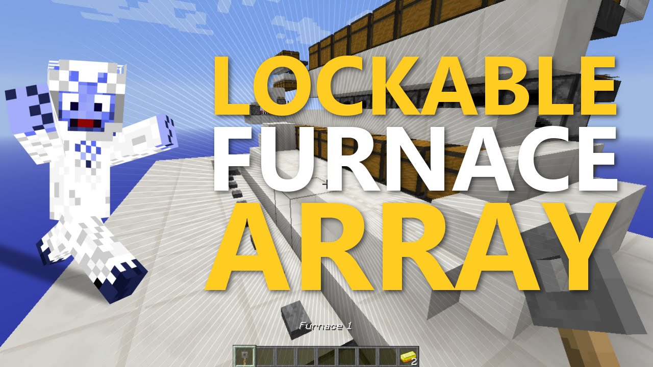 Furnace Array Lockable SMP Furnace Array - Minecraft Redstone Tutorial - YouTube
